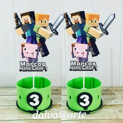 Centro de Mesa Minecraft