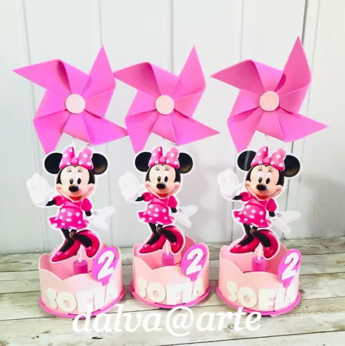 Centro de Mesa Minnie Rosa