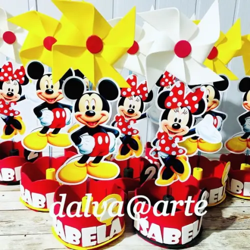 Centro de Mesa Minnie e Mickey