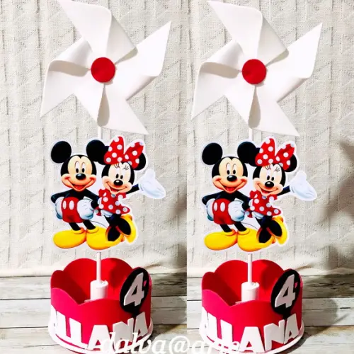 Centro de Mesa Minnie e Mickey