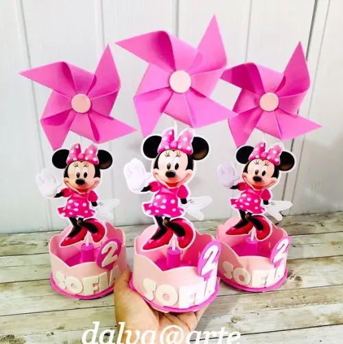 Centro de Mesa Minnie Rosa