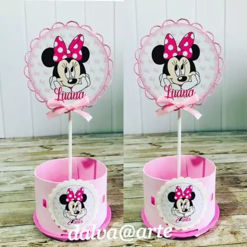 Centro de Mesa Minnie Rosa