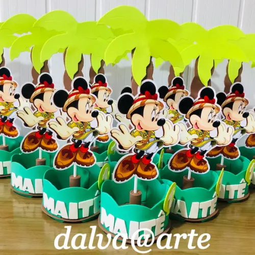 Centro de Mesa Minnie Safari