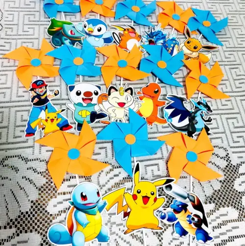Centro de Mesa Pokémon com Catavento em E.v.a