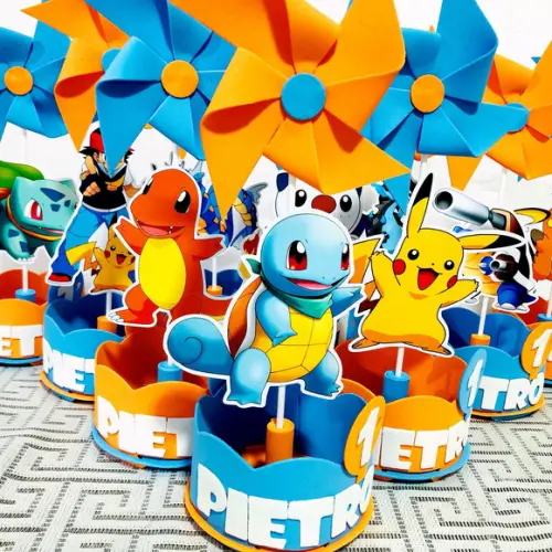 Centro de Mesa Pokémon com Catavento em E.v.a