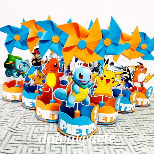 Centro de Mesa Pokémon com Catavento em E.v.a