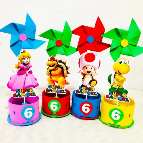 Centro de Mesa Turma do Mario Bros