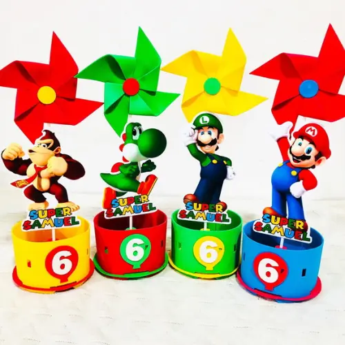 Centro de Mesa Turma do Mario Bros