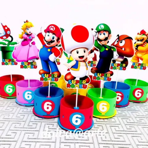 Centro de Mesa Turma do Mario Bross