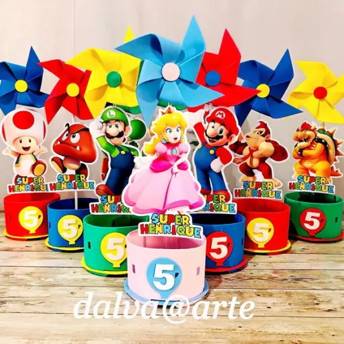 Centro de Mesa Turma do Mario Bross