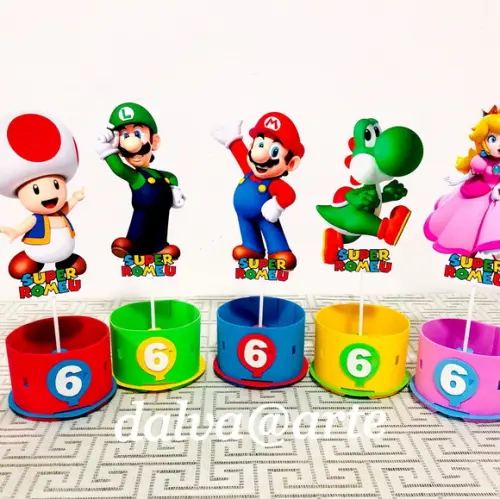 Centro de Mesa Turma do Mario Bross