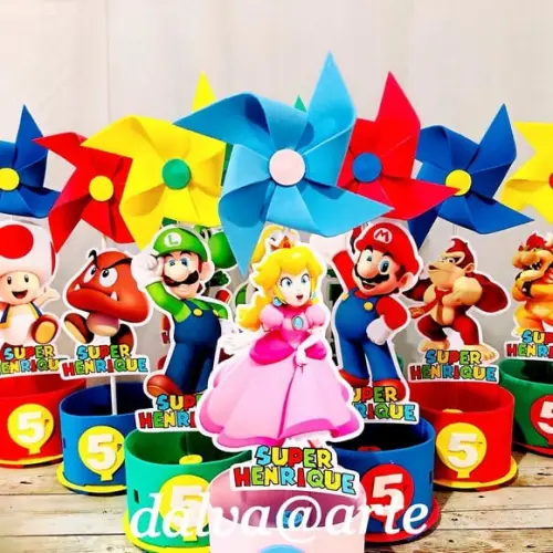 Centro de Mesa Turma do Mario Bross