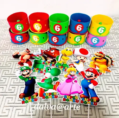 Centro de Mesa Turma do Mario Bross