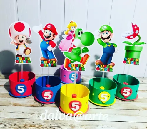 Centro de Mesa Turma do Mario Bross