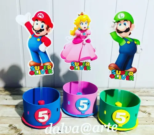 Centro de Mesa Turma do Mario Bross