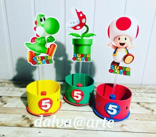 Centro de Mesa Turma do Mario Bross