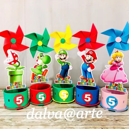 Centro de Mesa Turma do Mario Bross