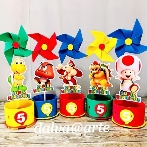 Centro de Mesa Turma do Mario Bross