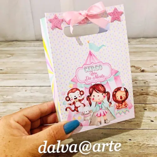 Mini Sacolinha Circo Rosa