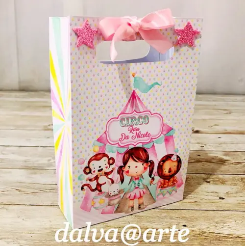 Mini Sacolinha Circo Rosa