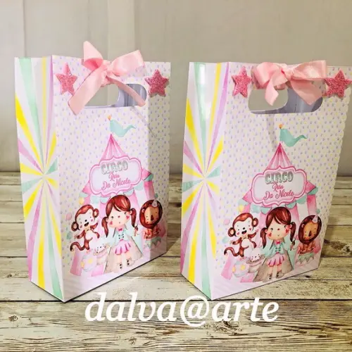 Mini Sacolinha Circo Rosa