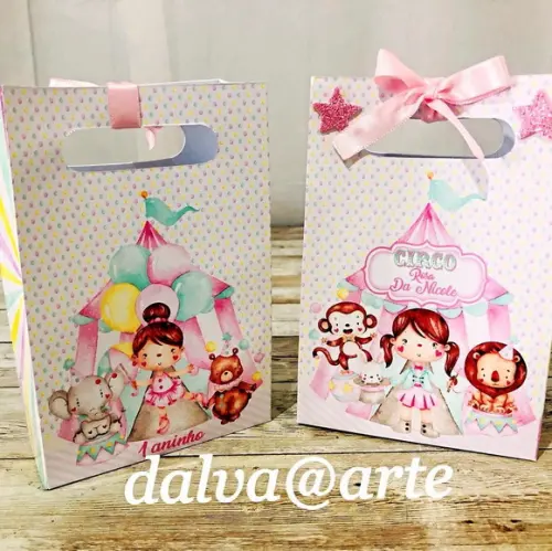 Mini Sacolinha Circo Rosa
