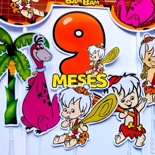 Topo de Bolo Bam Bam Flintstones