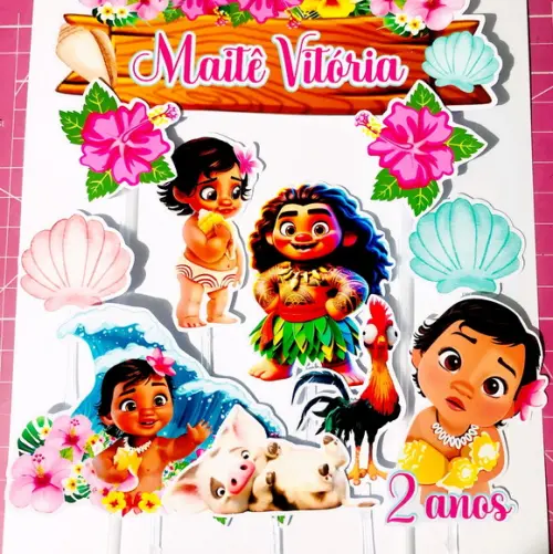 Topo de Bolo Moana