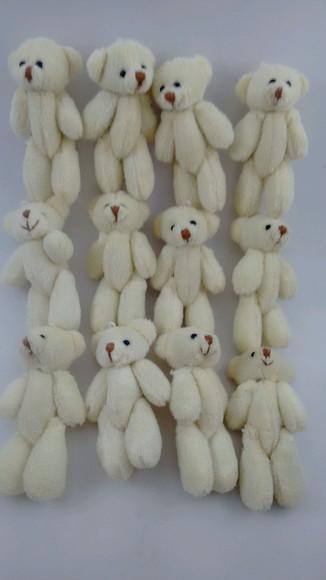 10 Ursinho de Pelúcia Bege 9 cm