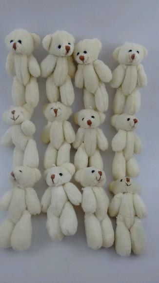 10 Ursinho de Pelúcia Bege 9 cm