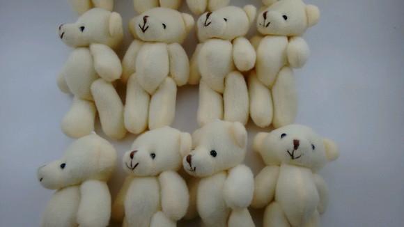 10 Ursinhos de Pelúcia Bege 12 cm
