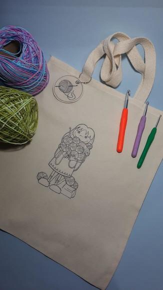 Ecobag Bordada Louca Por Artesanato