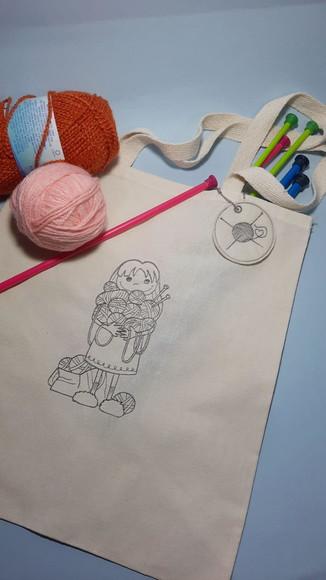Ecobag Bordada Louca Por Trico