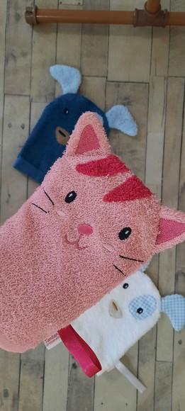 Luvinhas de banho gatinho gatinha atoalhadas