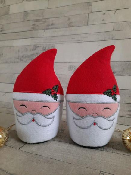 Papai Noel peso de porta em feltro