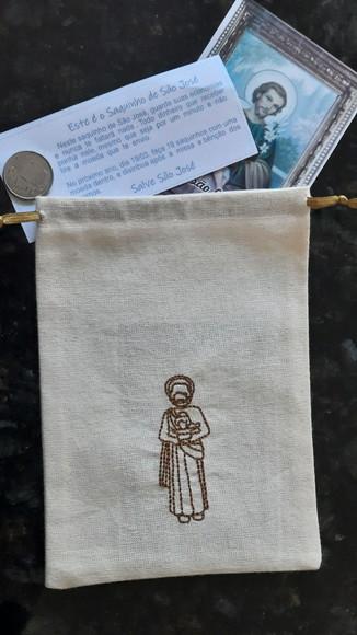 Saquinho de São José Bordado Kit