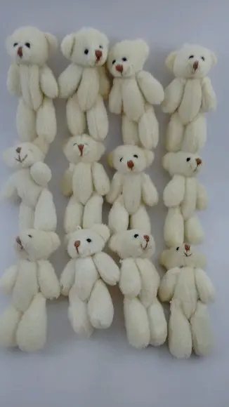 10 Ursinho de Pelúcia Bege 9 cm