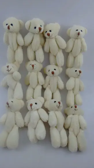 10 Ursinho de Pelúcia Bege 9 cm