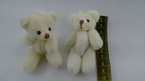 10 Ursinho de Pelúcia Bege 9 cm
