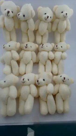 10 Ursinhos de Pelúcia Bege 12 cm