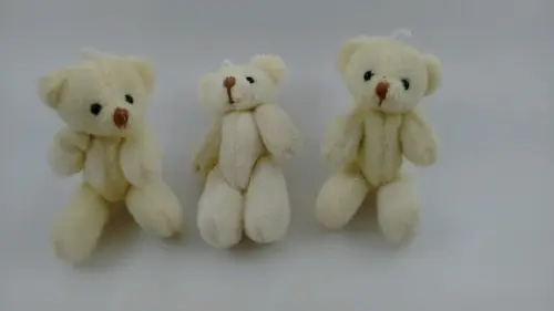 10 Ursinho de Pelúcia Bege 9 cm