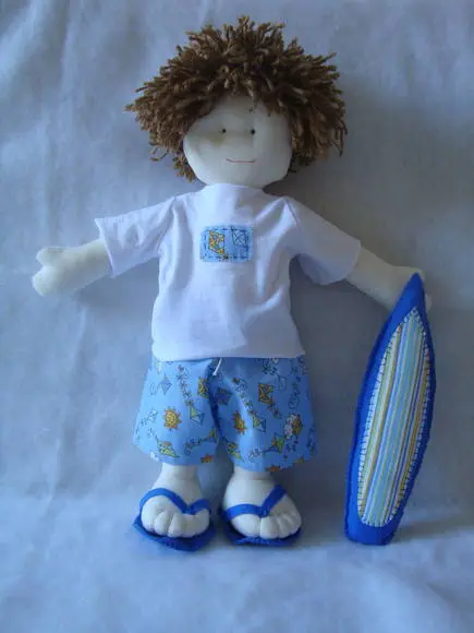 Boneco de Pano Surfista