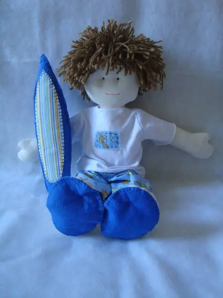 Boneco de Pano Surfista