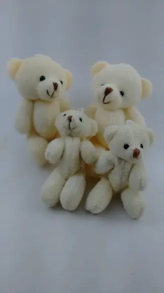 Família Ursinhos de pelúcia bege 4 peças