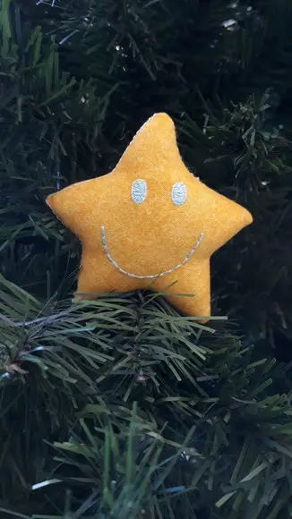 Kit 10 Estrelas de Tecido para Árvore de Natal