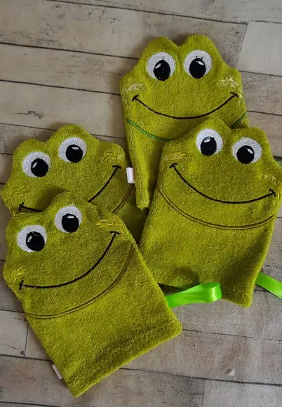 Luvinhas de banho sapinhos atoalhadas