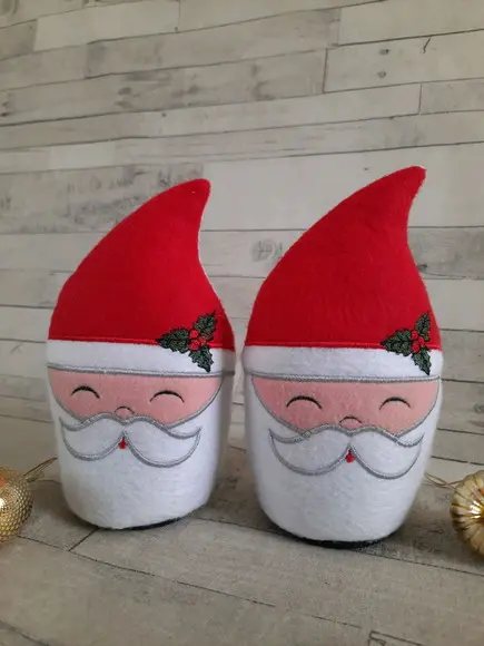 Papai Noel peso de porta em feltro