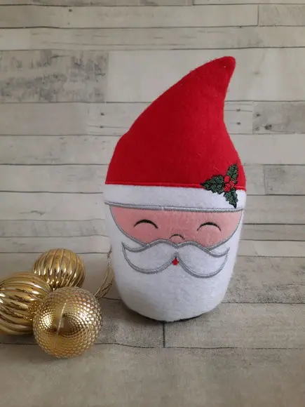 Papai Noel peso de porta em feltro