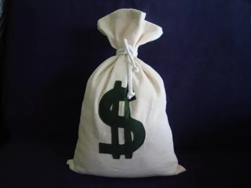 peso de porta saco de dinheiro de algodão cru