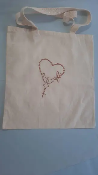 Sacola Terço Coraçao e Fé Ecobag